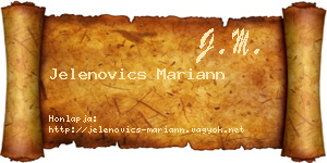 Jelenovics Mariann névjegykártya